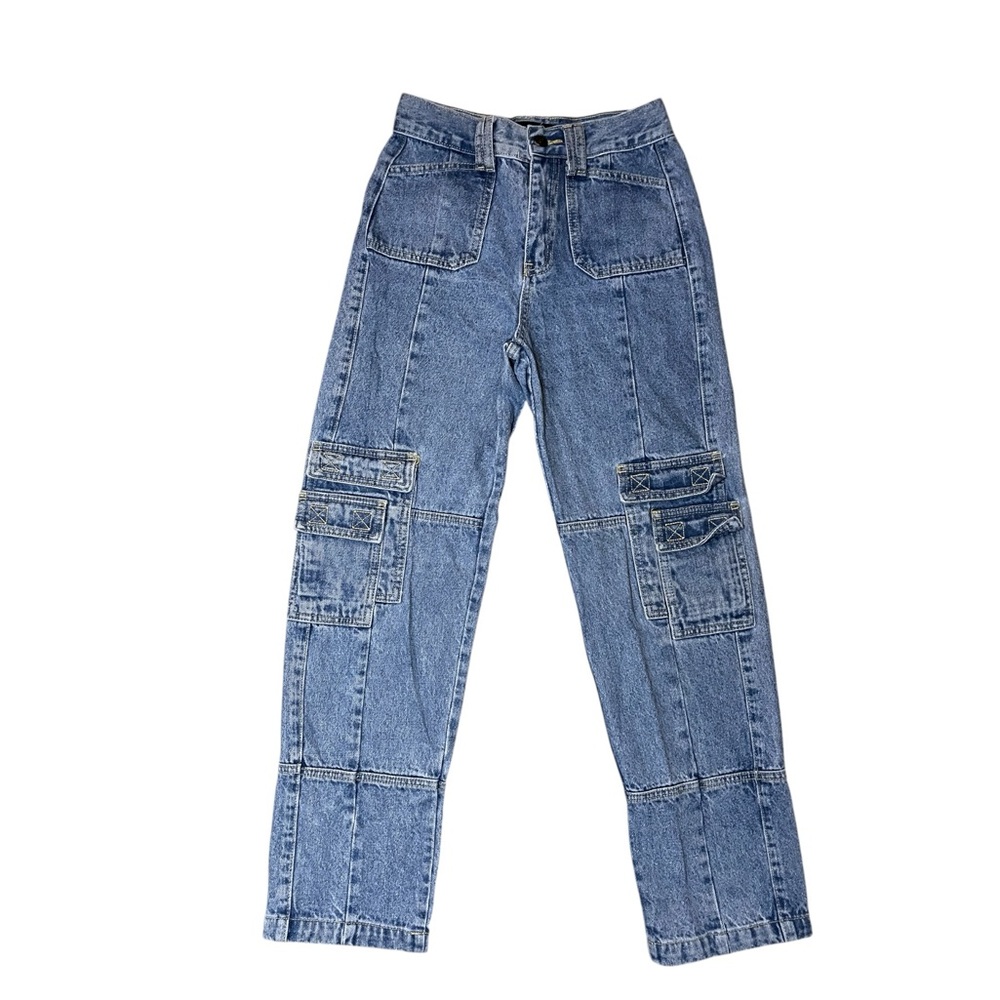 Lioness High Waisted Utility Cargo Denim Jeans Size XS